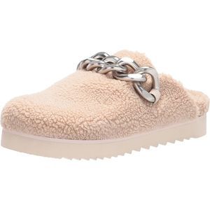 ASH Women's Ghost Fur Mule, Ivory/Shell, 6